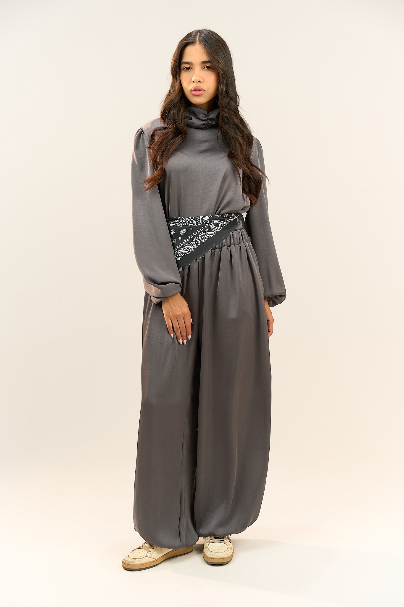 Charcoal Set with Bandana Belt