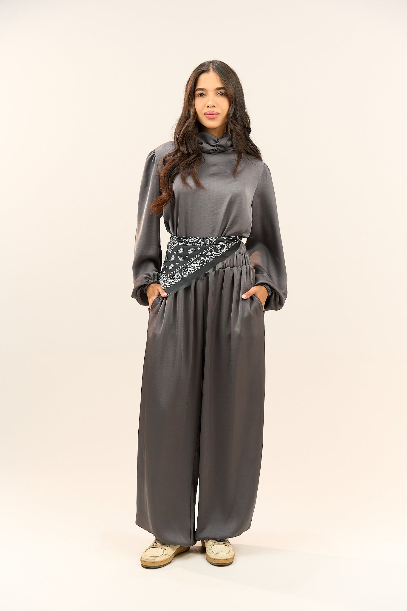 Charcoal Set with Bandana Belt