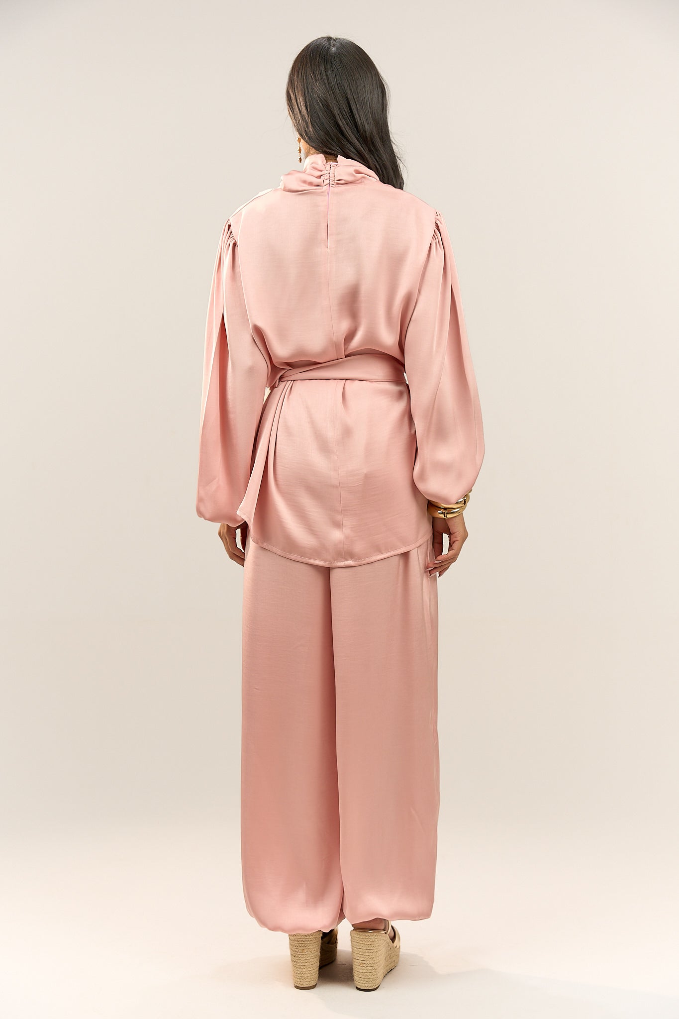 Silky Tie-Waist Set