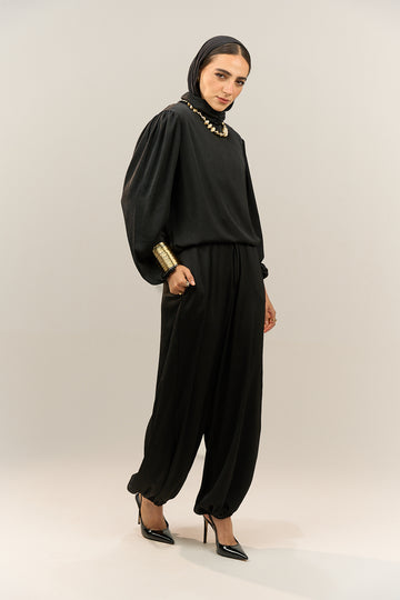 High-Neck Silky Set