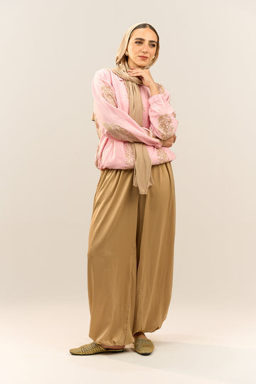 Embroidered Pastel Pink Top