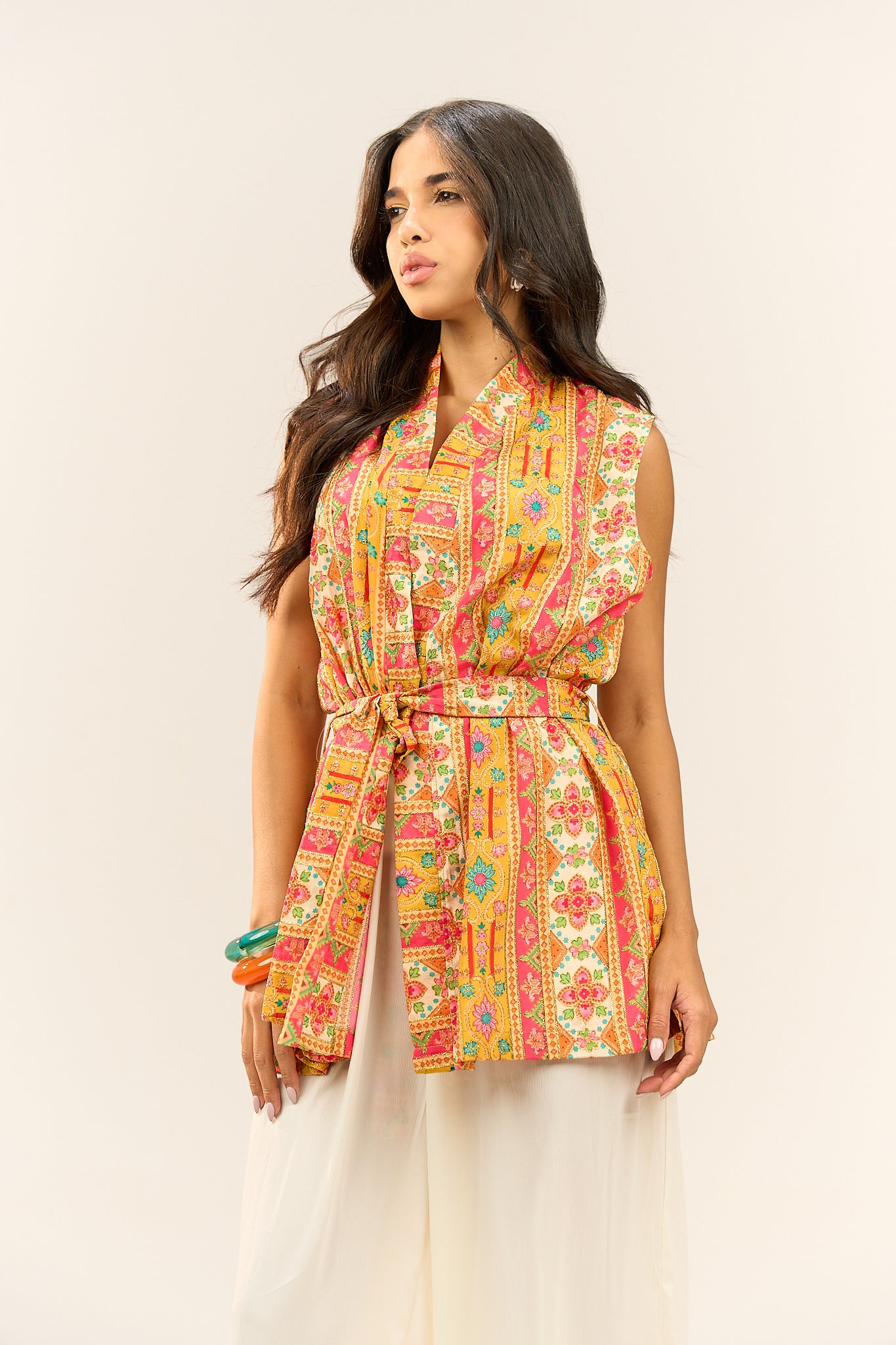 Bright Belted Vest