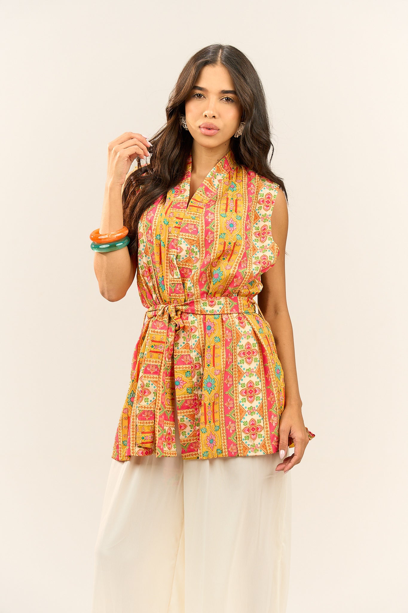 Bright Belted Vest