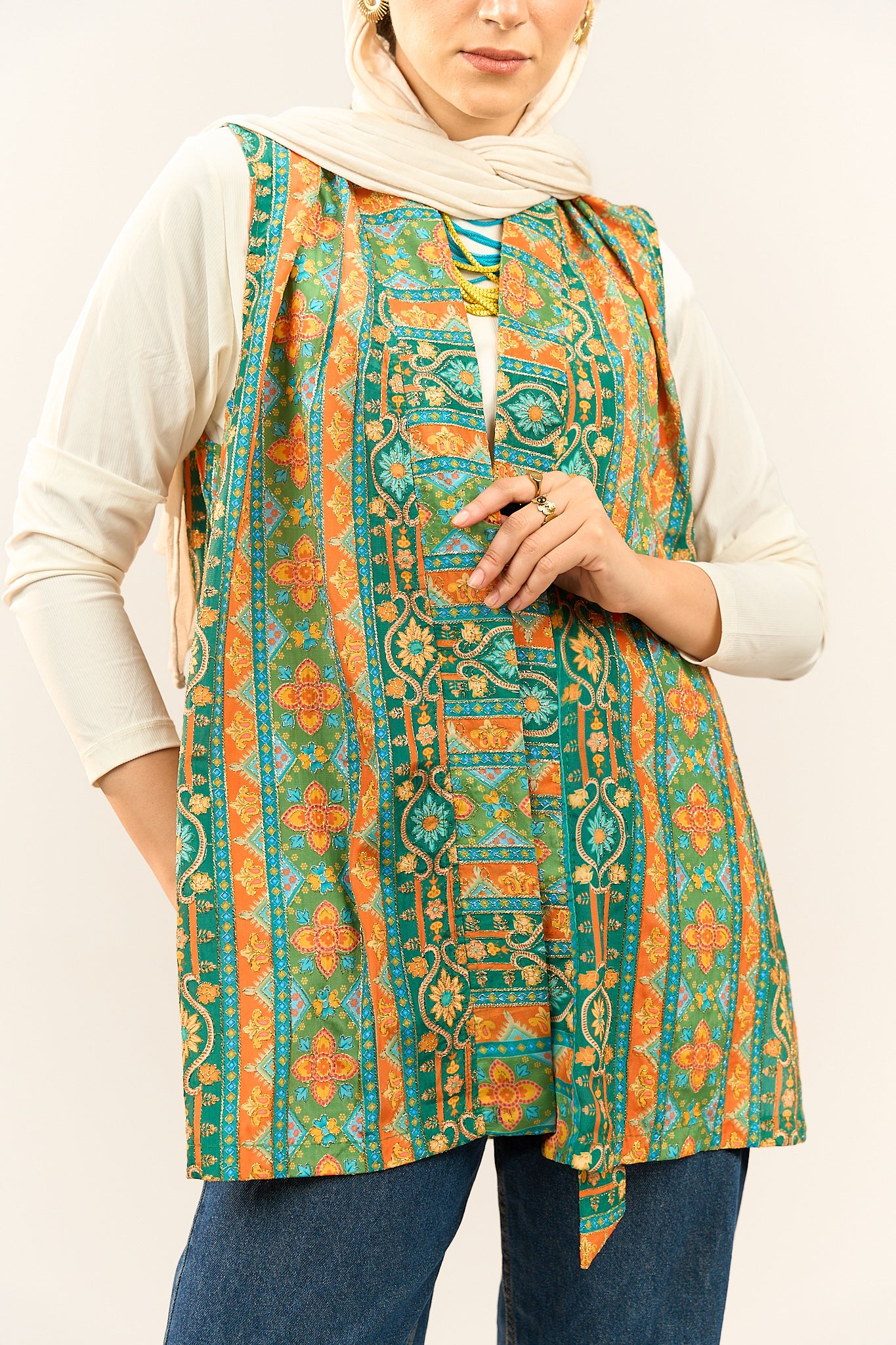 Bright Belted Vest