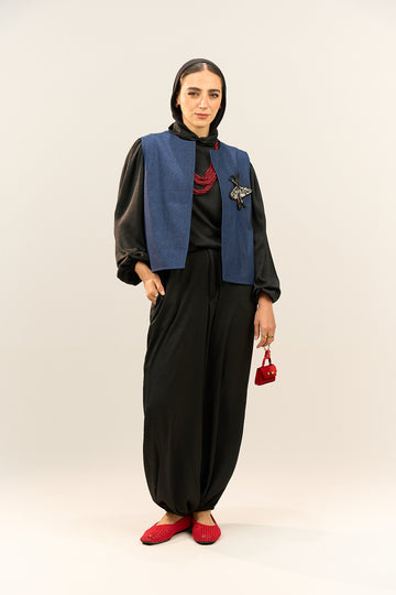 Blue Denim-Style Vest