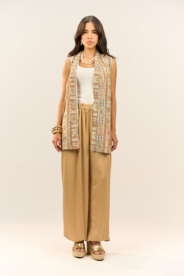 Beige Boho Vest