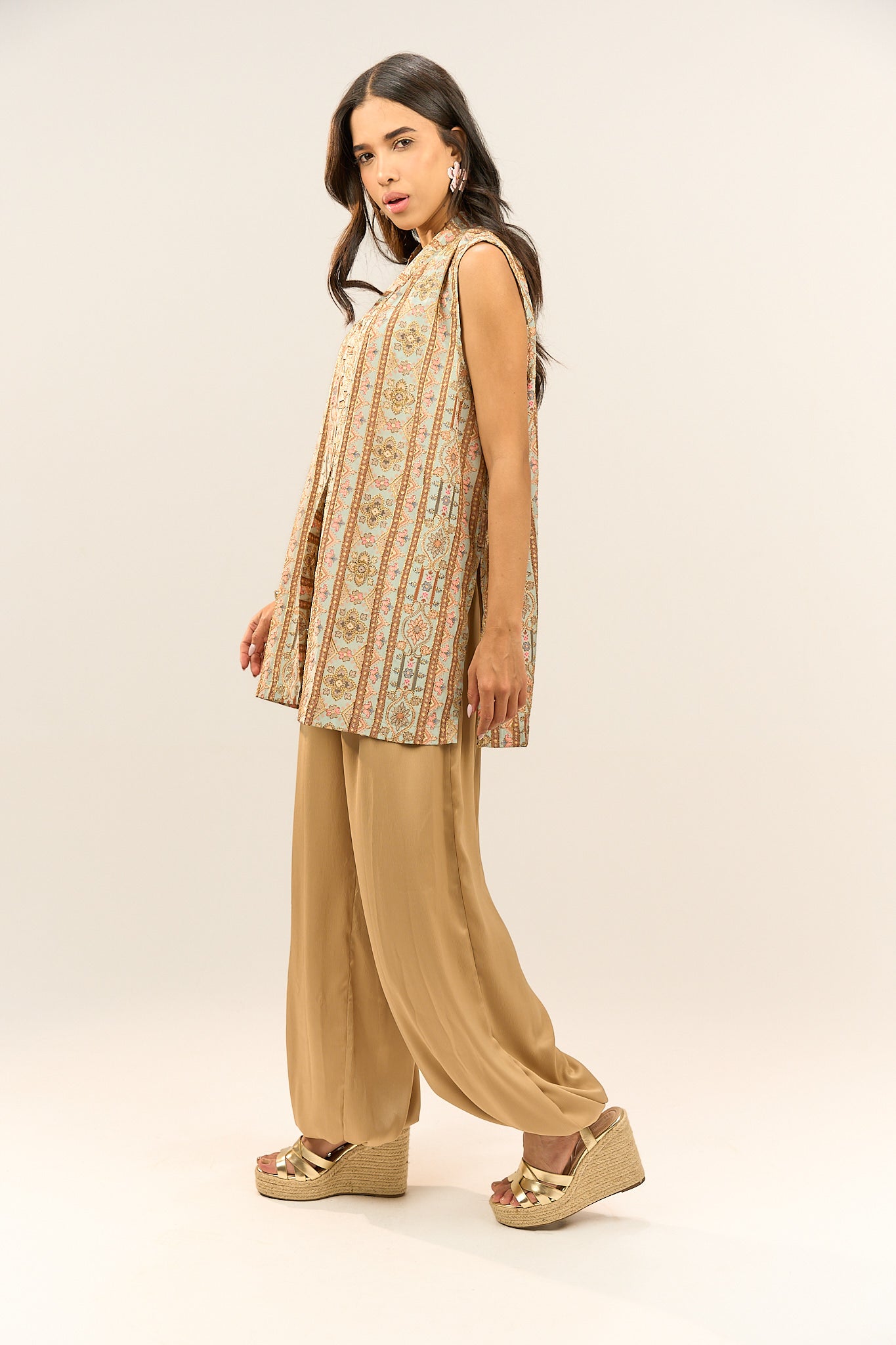 Beige Boho Vest