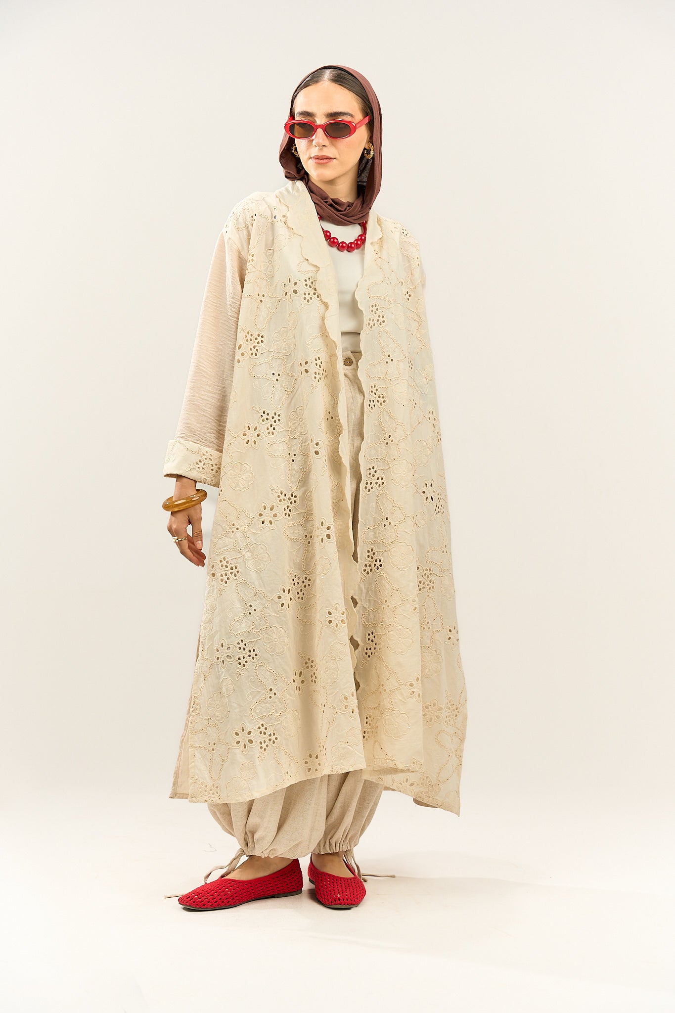 Cream Floral Cardigan