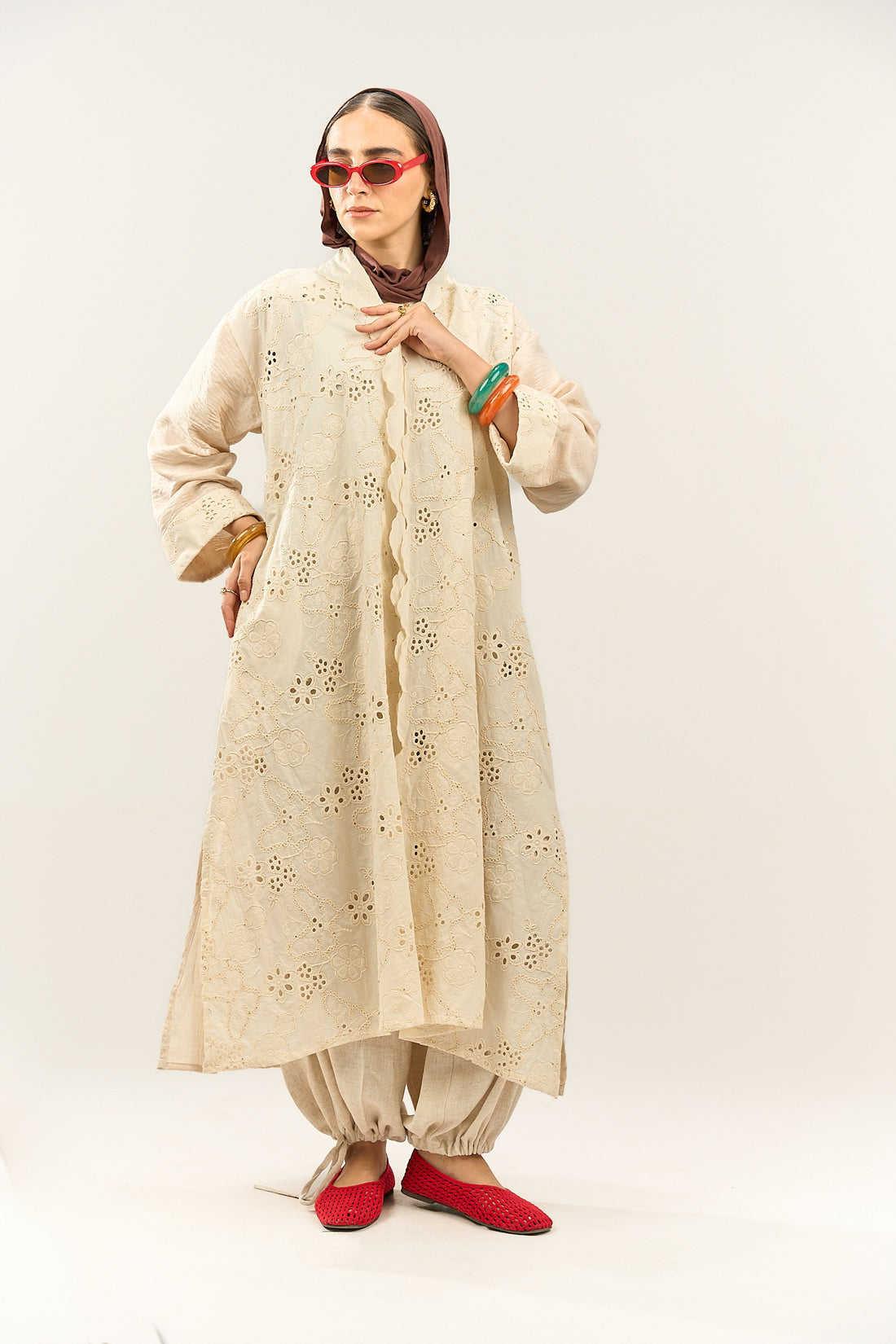 Cream Floral Cardigan