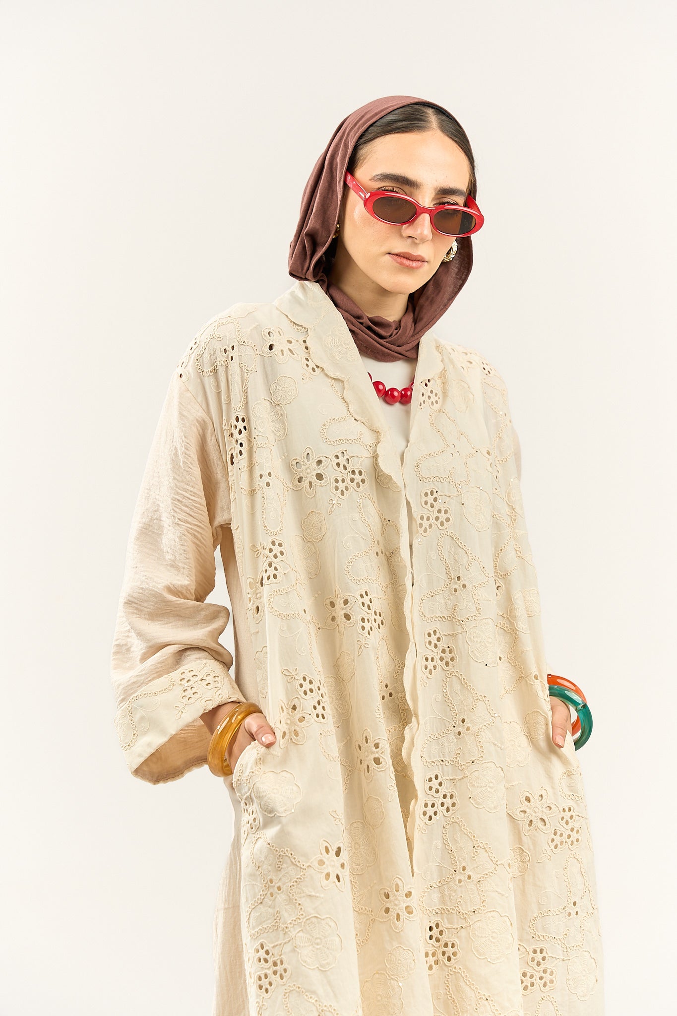 Cream Floral Cardigan