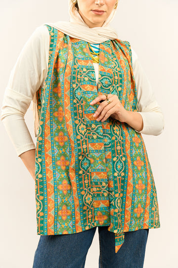Green Boho Vest